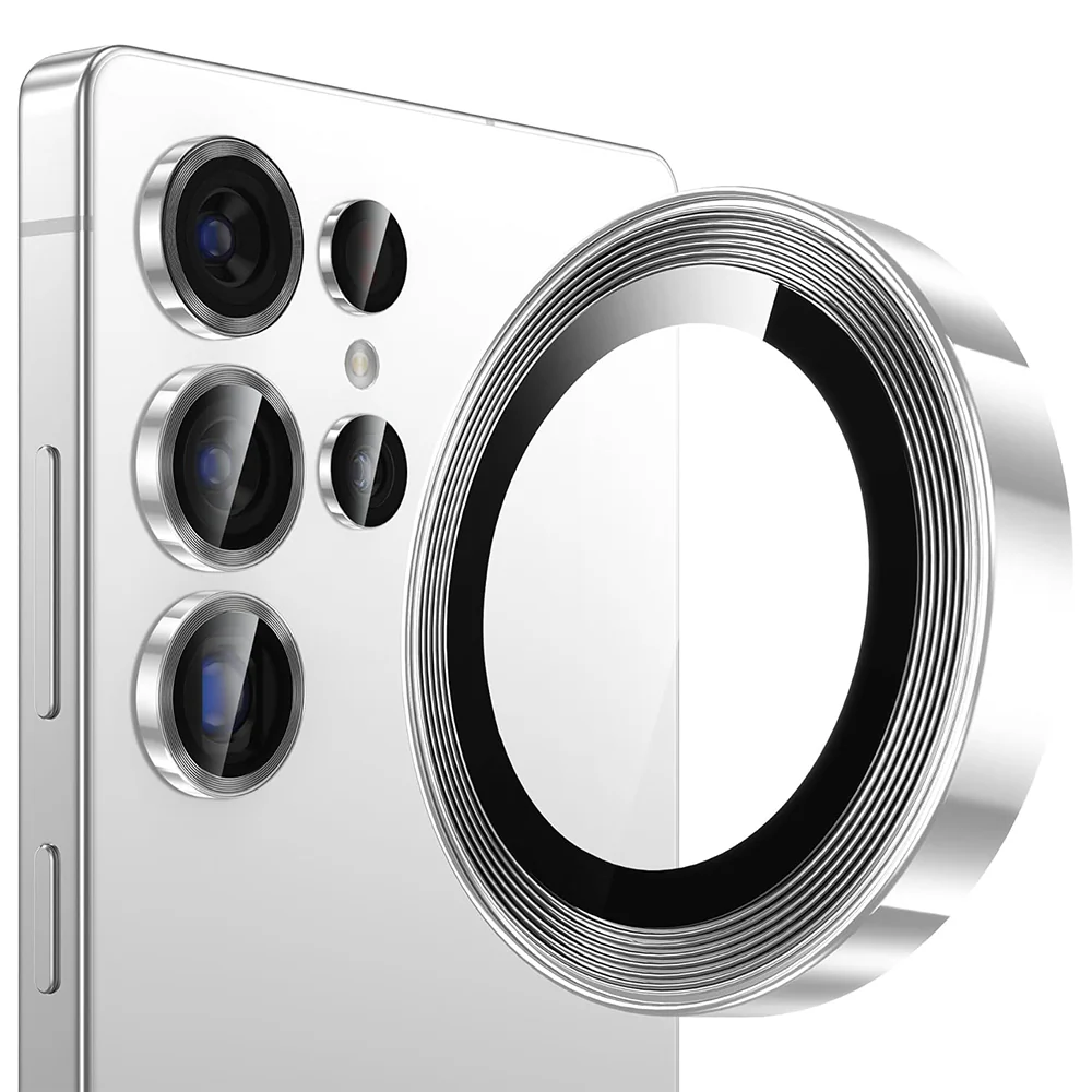 Lito S+ Rear Camera Protection Film for Samsung Galaxy S26 Ultra S948, Tempered Glass, Silver - Image 2