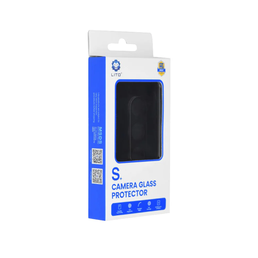 Lito S+ Rear Camera Protective Film for Samsung Galaxy S24+ S926, Tempered Glass, Black - Image 4