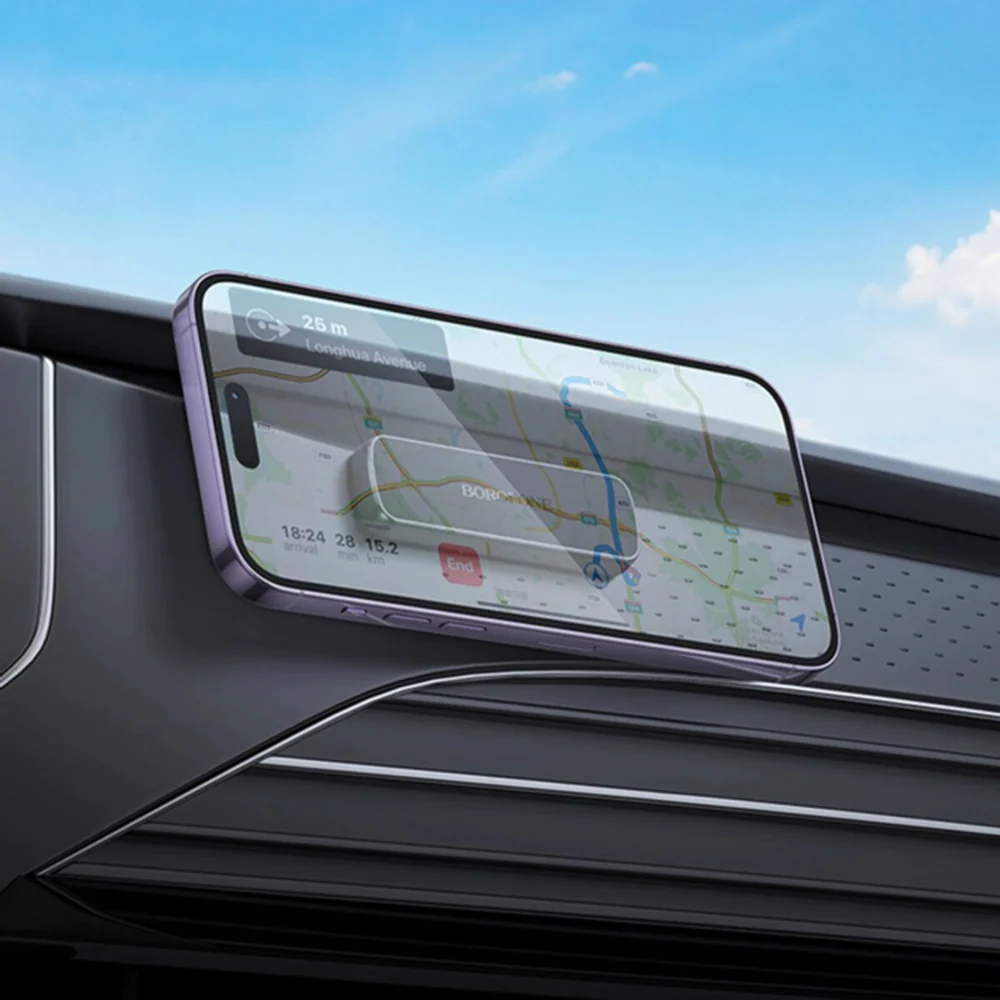 Magnetic Car Holder Borofone BH121, 4.5inch - 7inch, Black Grey - Image 6