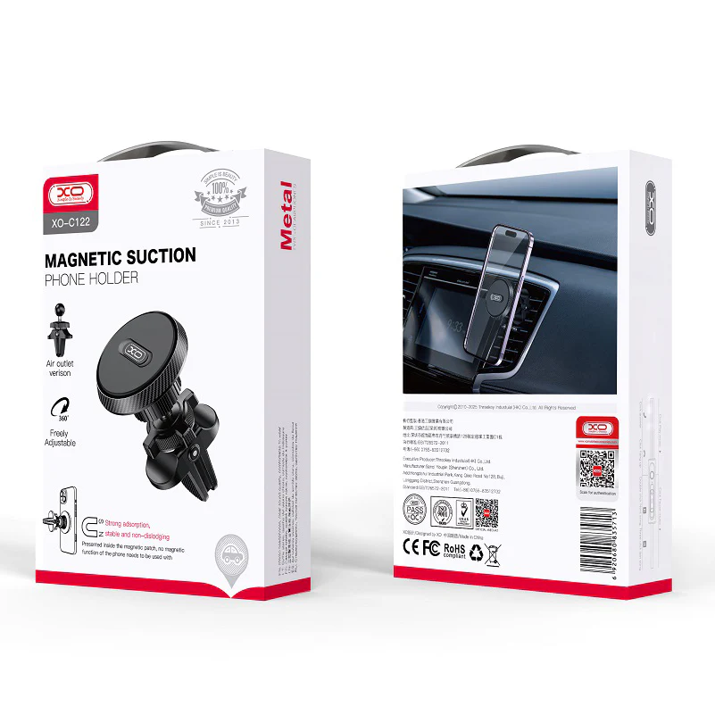 Magnetic Car Holder XO Design C122, Universal, Black - Image 2