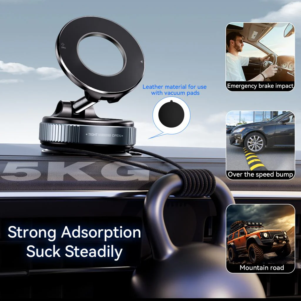 Magnetic Car Holder XO Design C169, Universal, Black - Image 6