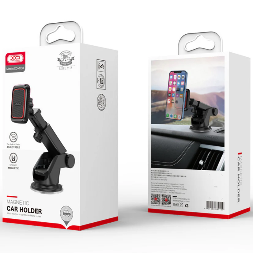 Magnetic Car Holder XO Design C83, Universal, Black - Image 5