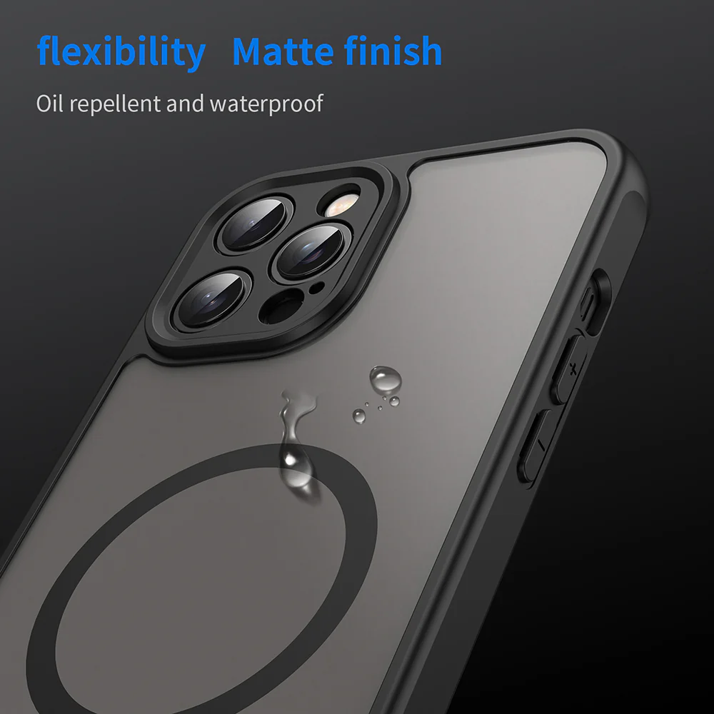 MagSafe Case for Apple iPhone 12 Pro Max, Techsuit, HaloFrost II, Black - Image 4