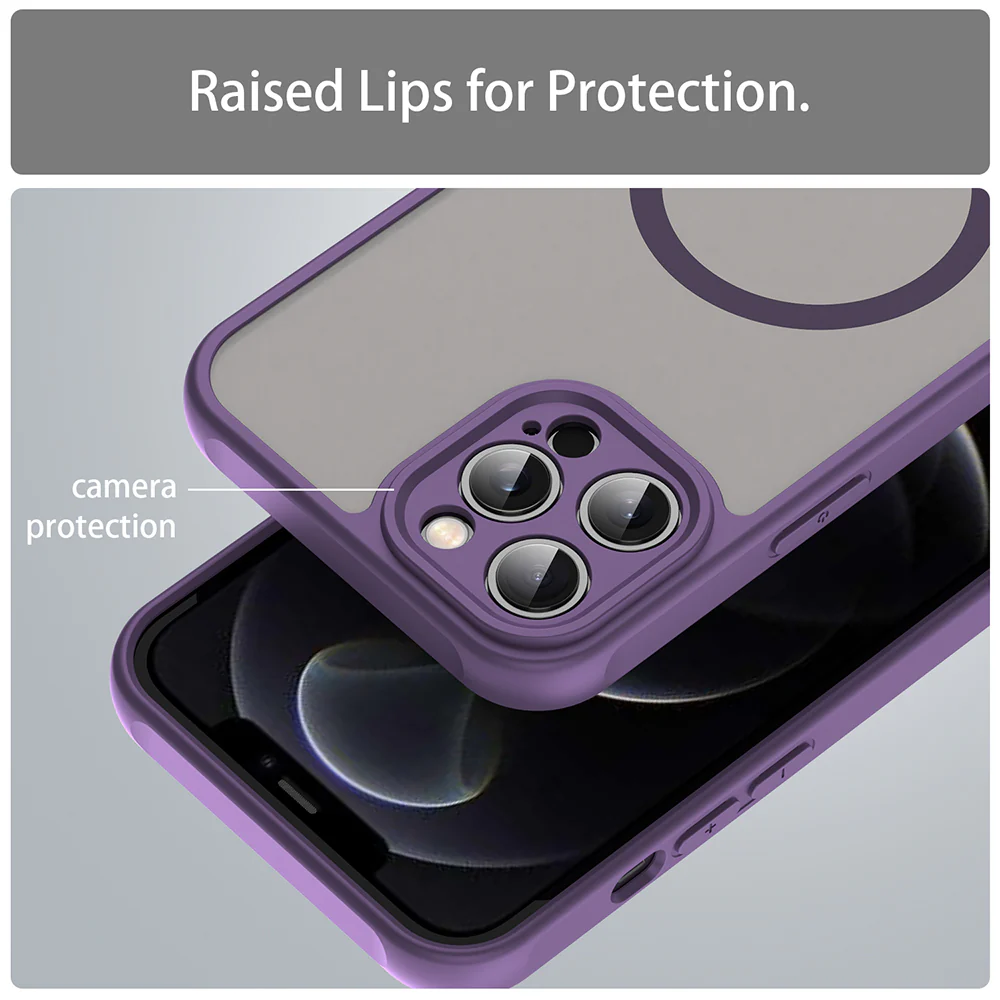 MagSafe Case for Apple iPhone 12 Pro Max, Techsuit, HaloFrost II, Purple - Image 4