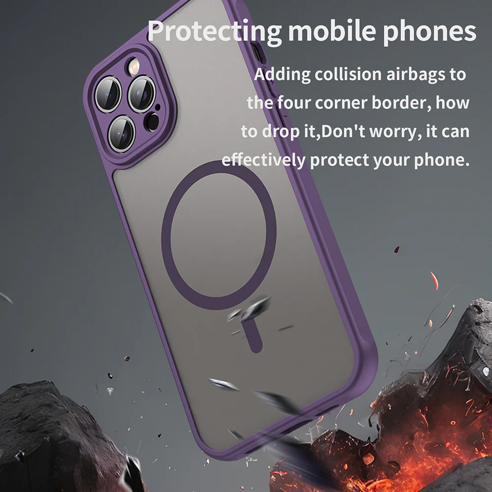 MagSafe Case for Apple iPhone 12 Pro, Techsuit, HaloFrost II, Purple - Image 7