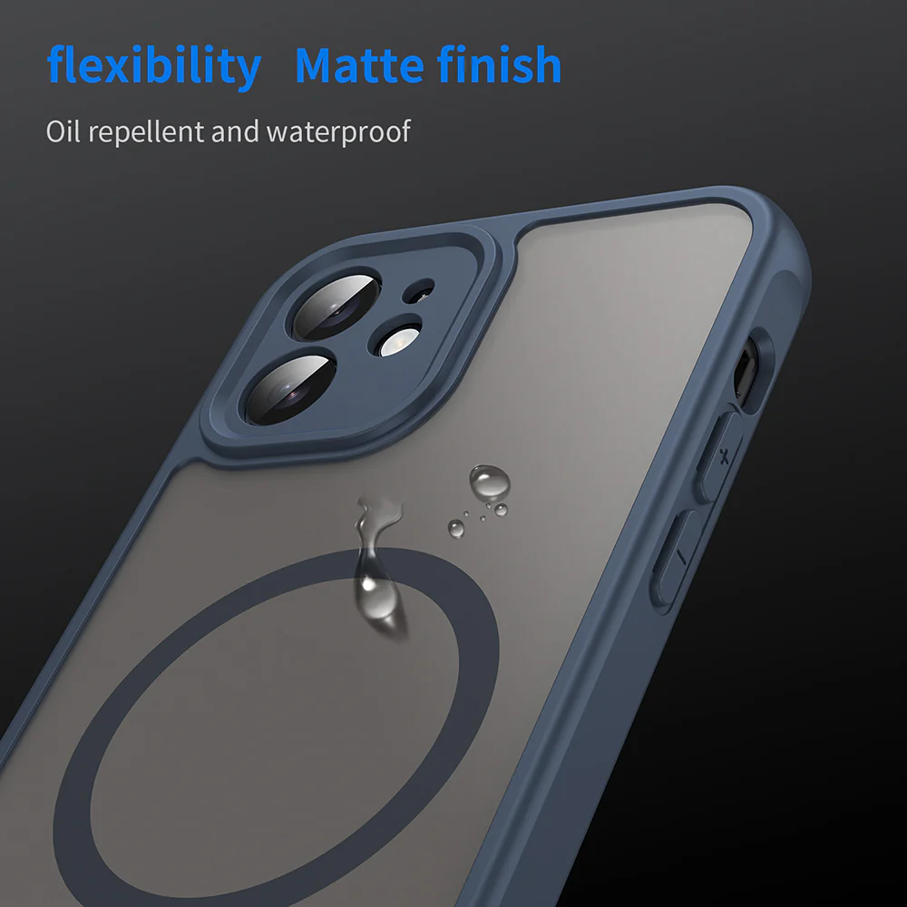 MagSafe Case for Apple iPhone 12, Techsuit, HaloFrost II, Navy Blue - Image 6