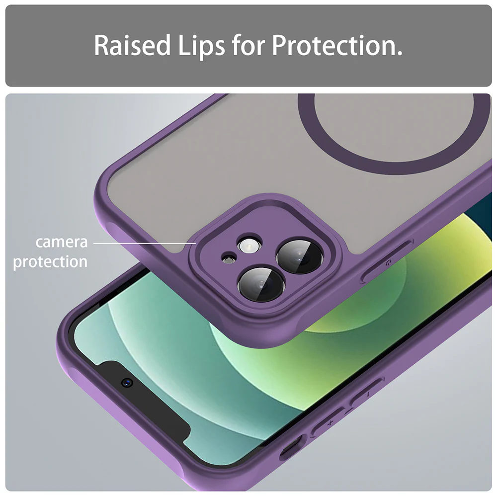 MagSafe Case for Apple iPhone 12, Techsuit, HaloFrost II, Purple - Image 5