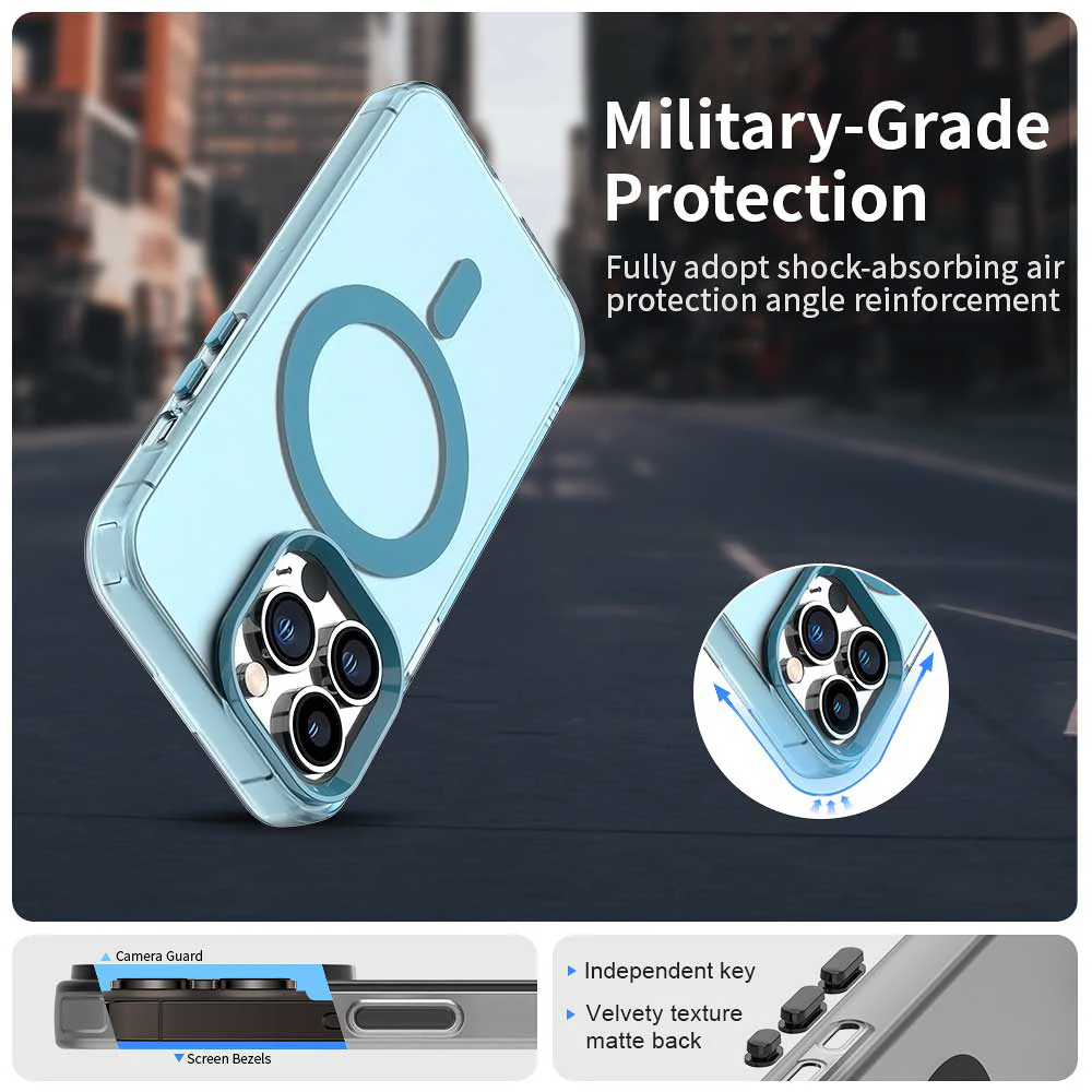 MagSafe Case for Apple iPhone 13 Pro Max, Techsuit, CandyCase, Blue - Image 6