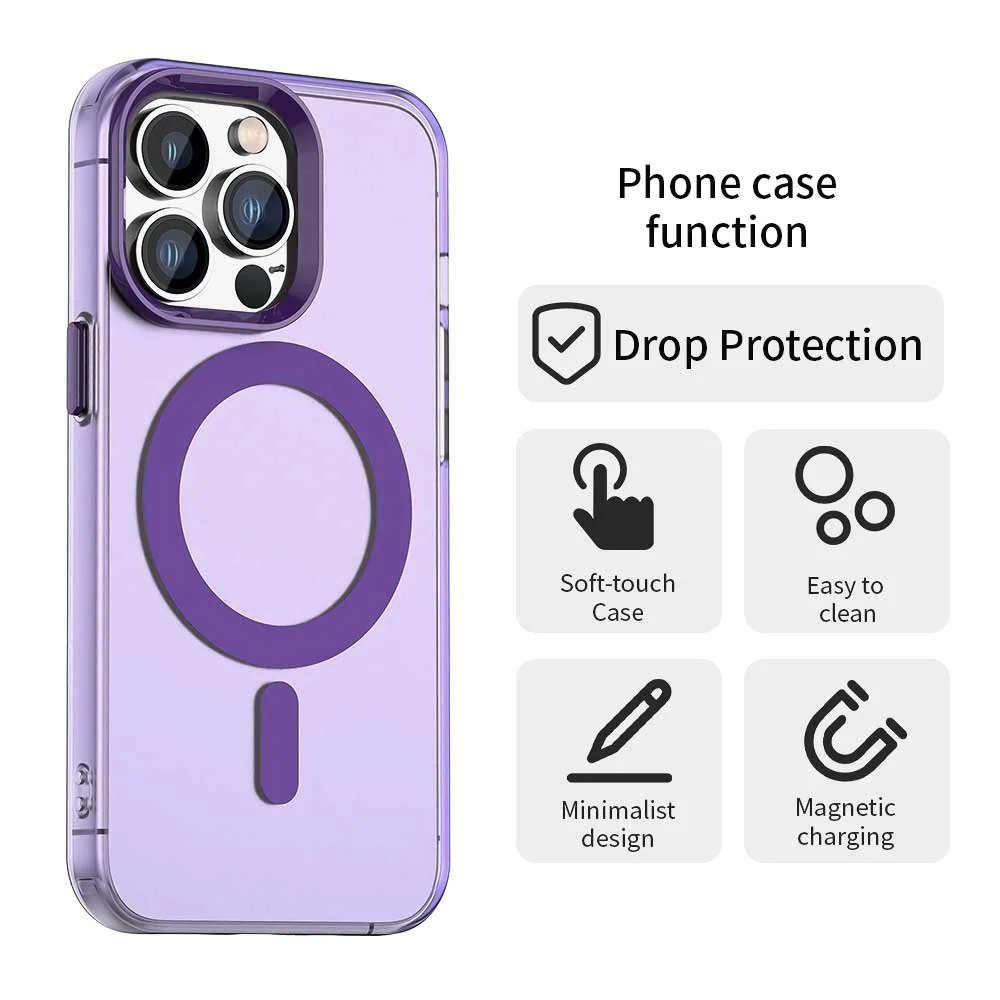 MagSafe Case for Apple iPhone 13 Pro Max, Techsuit, CandyCase, Purple - Image 2