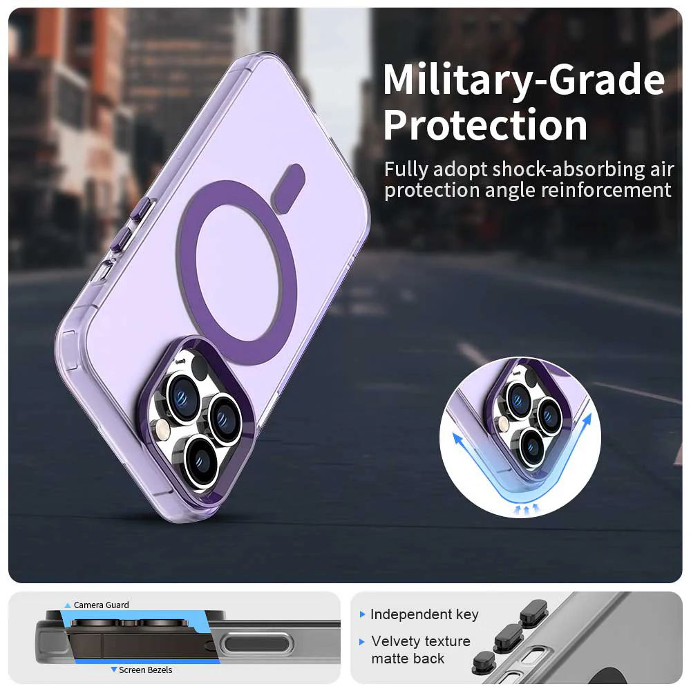 MagSafe Case for Apple iPhone 13 Pro, Techsuit, CandyCase, Purple - Image 6