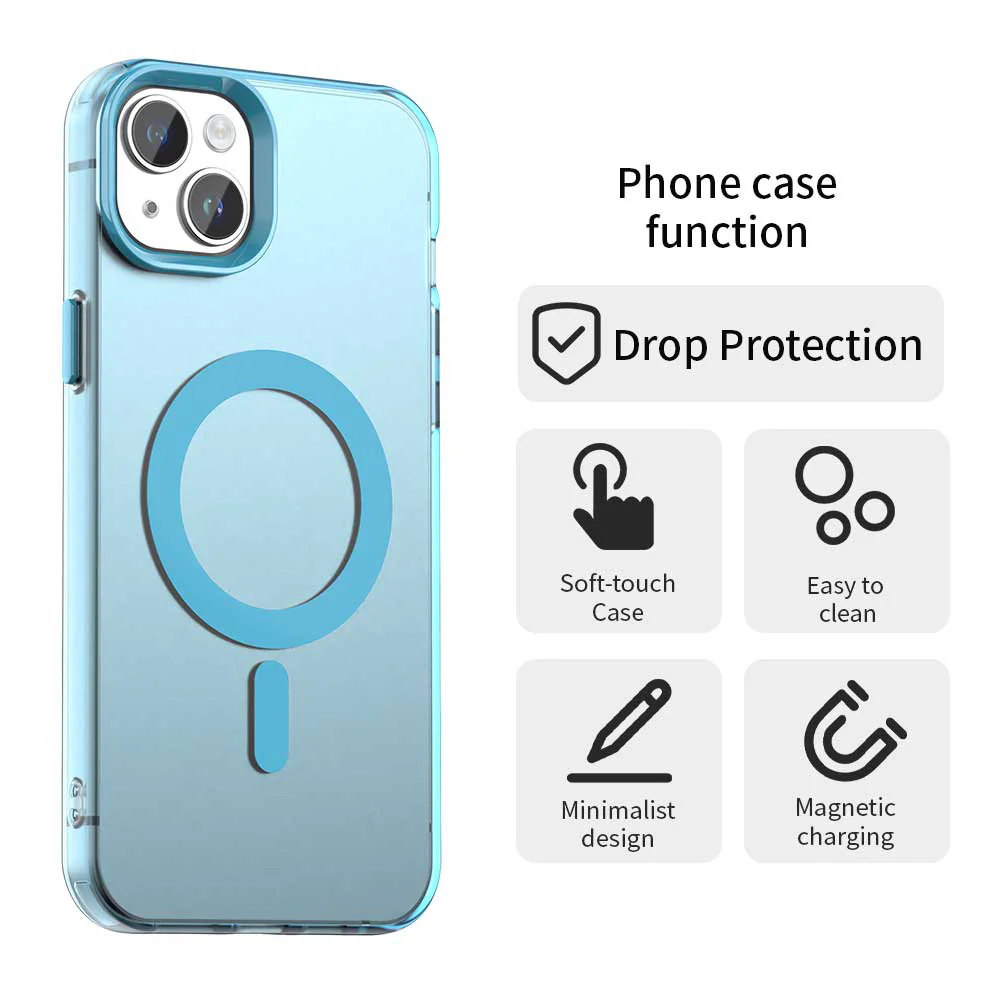 MagSafe Case for Apple iPhone 13, Techsuit, CandyCase, Blue - Image 2