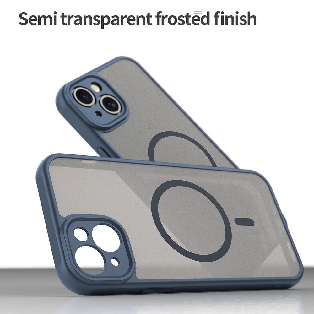 MagSafe Case for Apple iPhone 14 Plus, Techsuit, HaloFrost II, Navy Blue - Image 4
