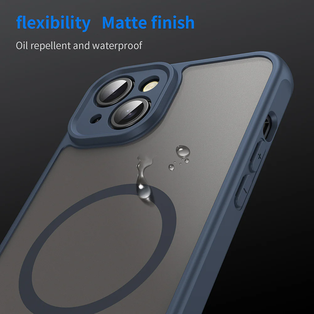 MagSafe Case for Apple iPhone 14 Plus, Techsuit, HaloFrost II, Navy Blue - Image 8
