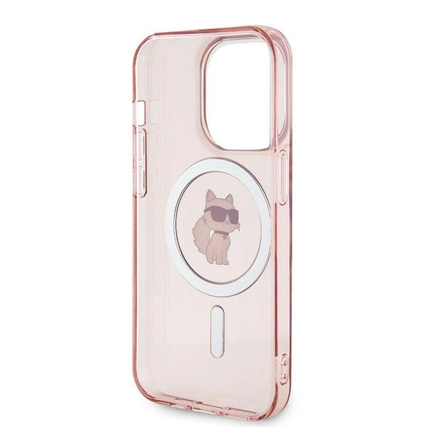 MagSafe Case for Apple iPhone 14 Pro, Karl Lagerfeld, IML Choupette, Pink - Image 4