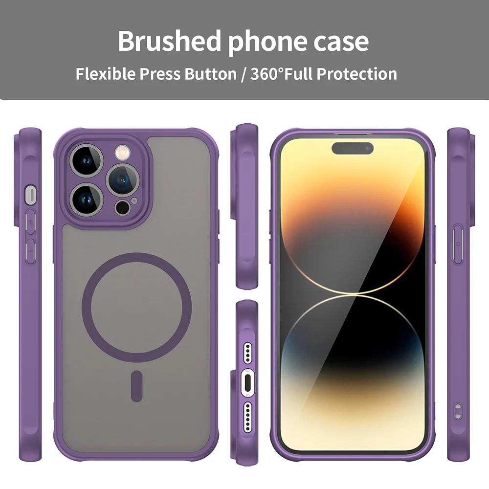 MagSafe Case for Apple iPhone 14 Pro Max, Techsuit, HaloFrost II, Purple - Image 3
