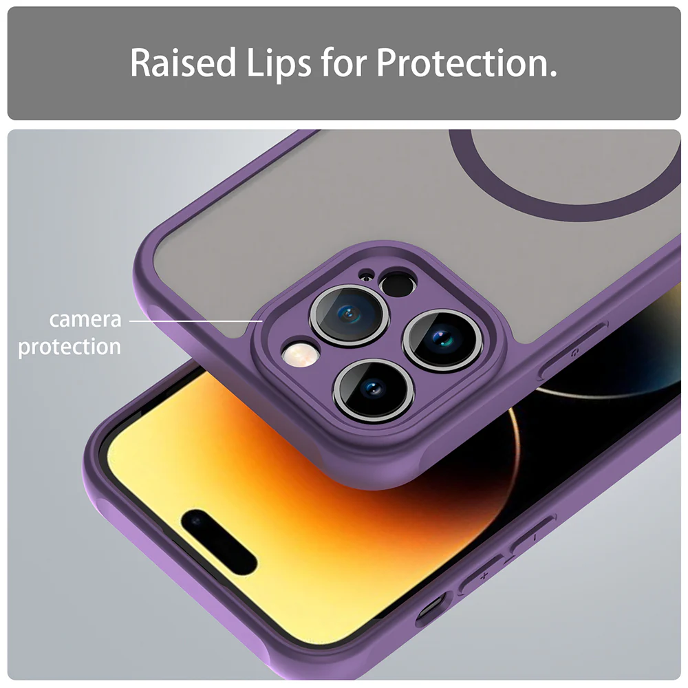 MagSafe Case for Apple iPhone 14 Pro Max, Techsuit, HaloFrost II, Purple - Image 4