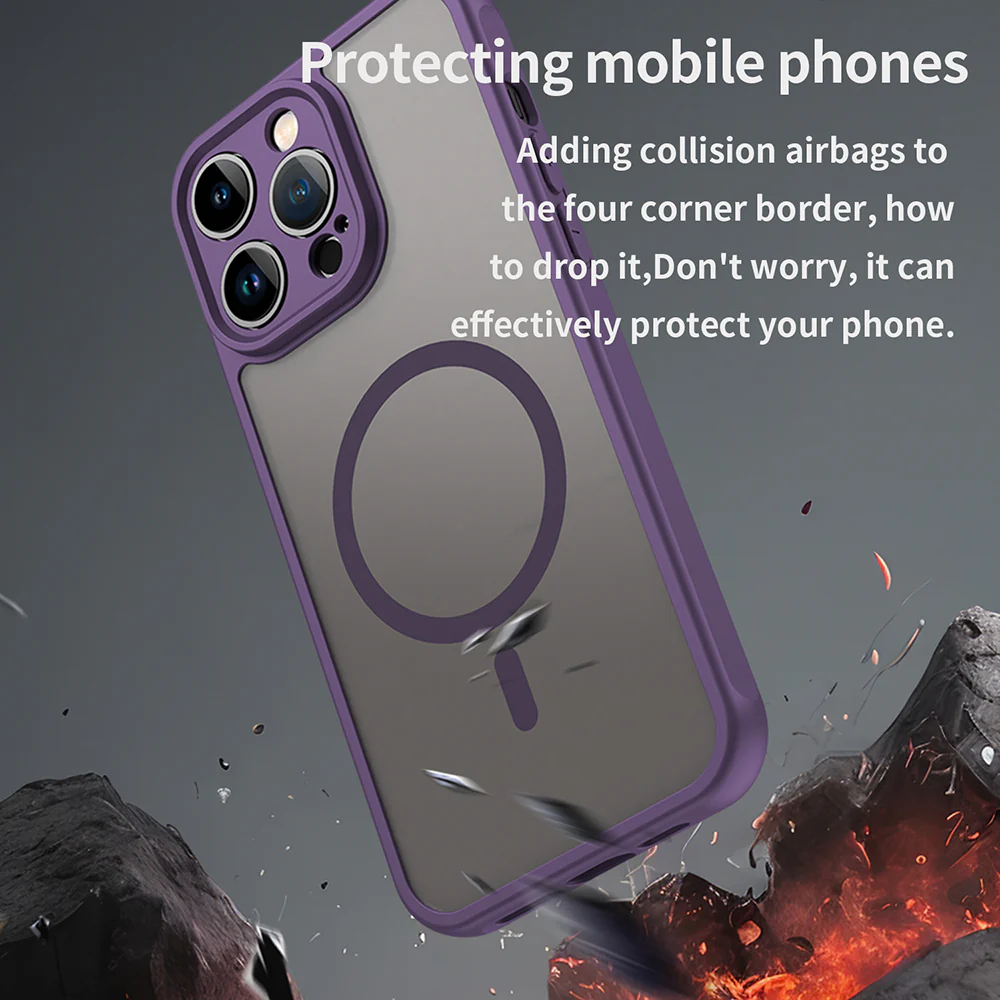 MagSafe Case for Apple iPhone 14 Pro Max, Techsuit, HaloFrost II, Purple - Image 5