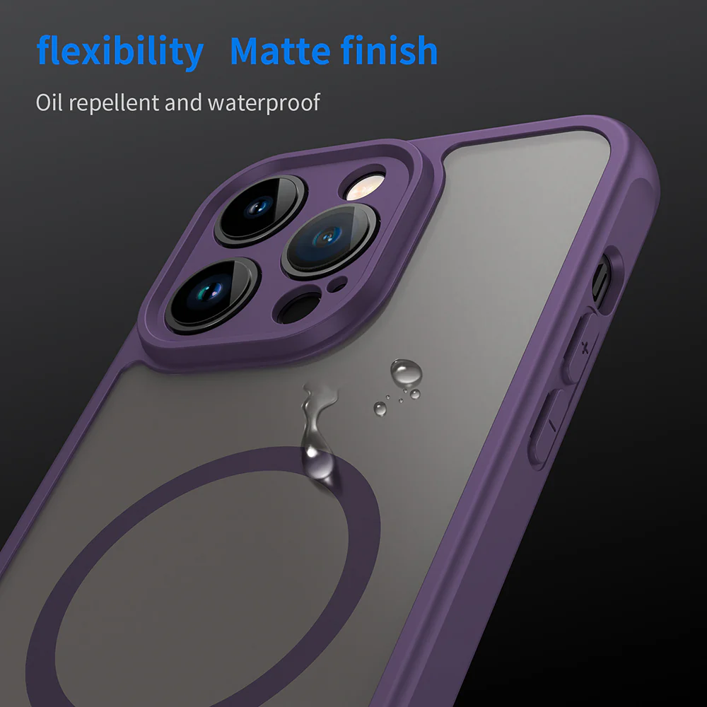 MagSafe Case for Apple iPhone 14 Pro Max, Techsuit, HaloFrost II, Purple - Image 6
