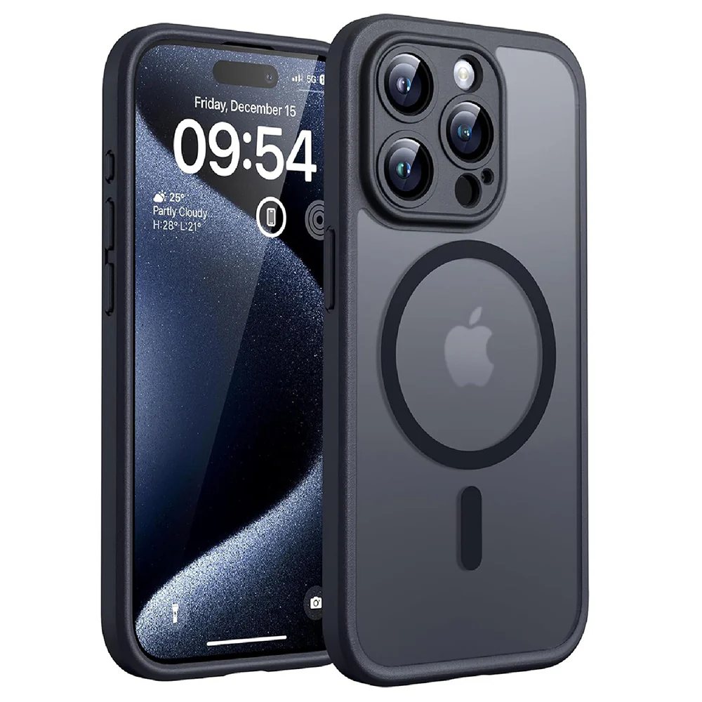 MagSafe Case for Apple iPhone 14 Pro Max, Techsuit, PureFrost, Satin Black