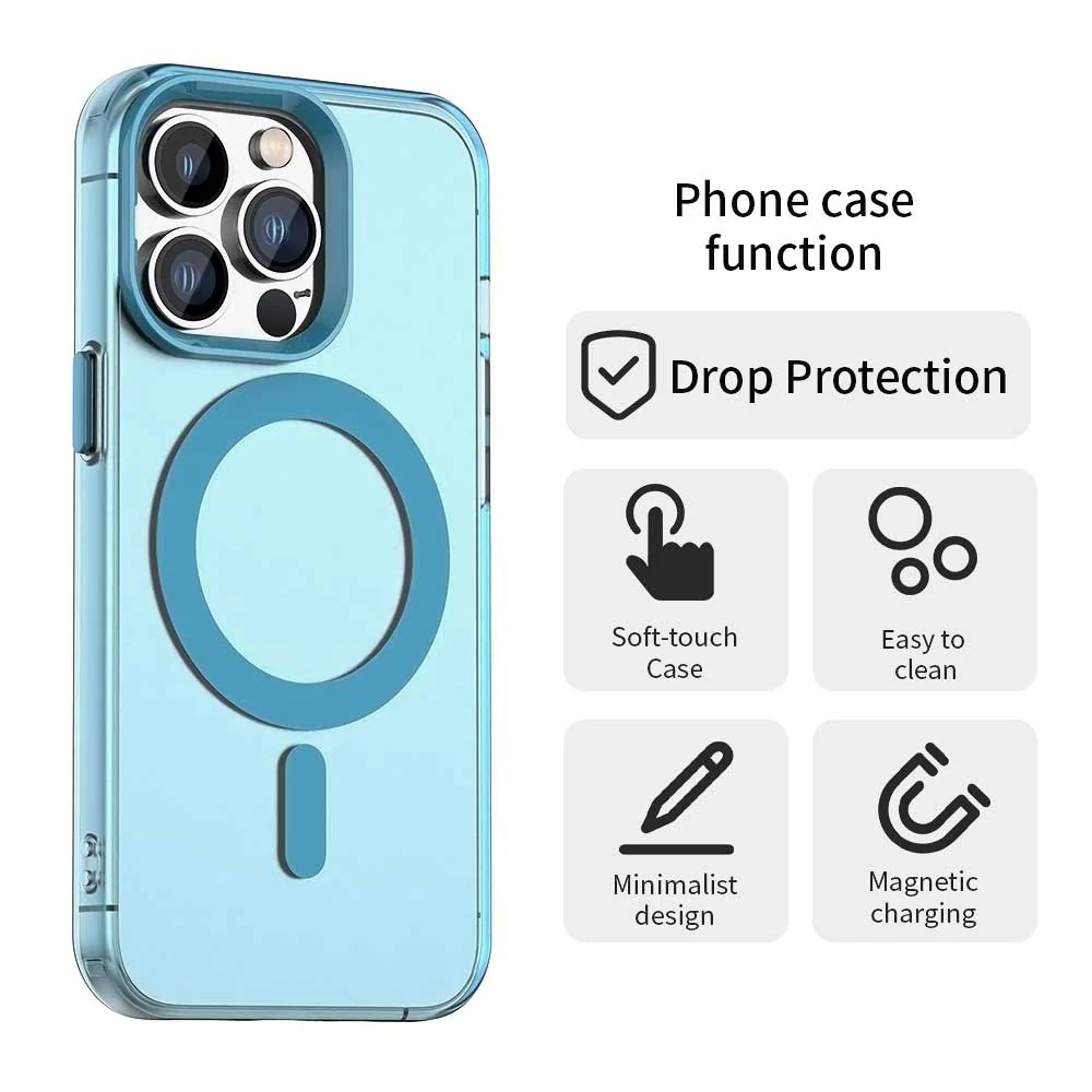MagSafe Case for Apple iPhone 14 Pro, Techsuit, CandyCase, Blue - Image 2