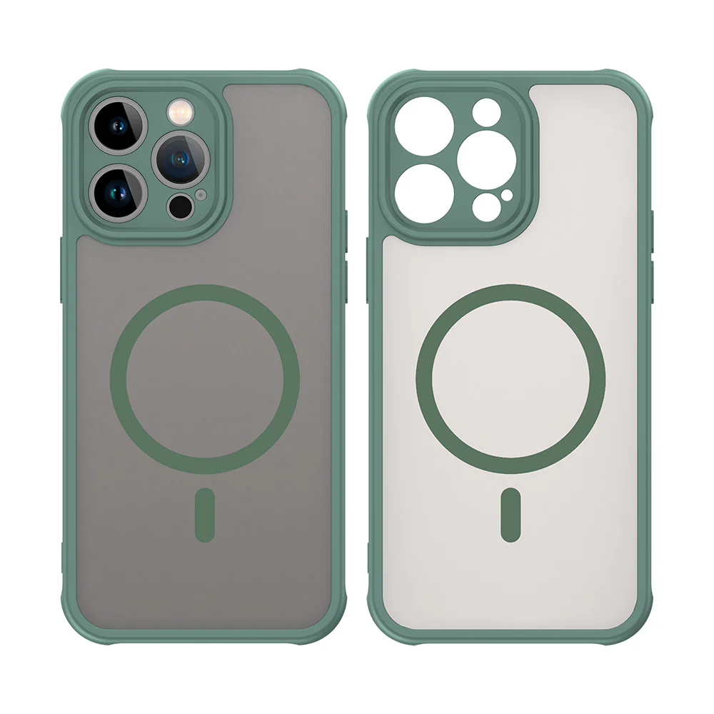MagSafe Case for Apple iPhone 14 Pro, Techsuit, HaloFrost II, Green - Image 2