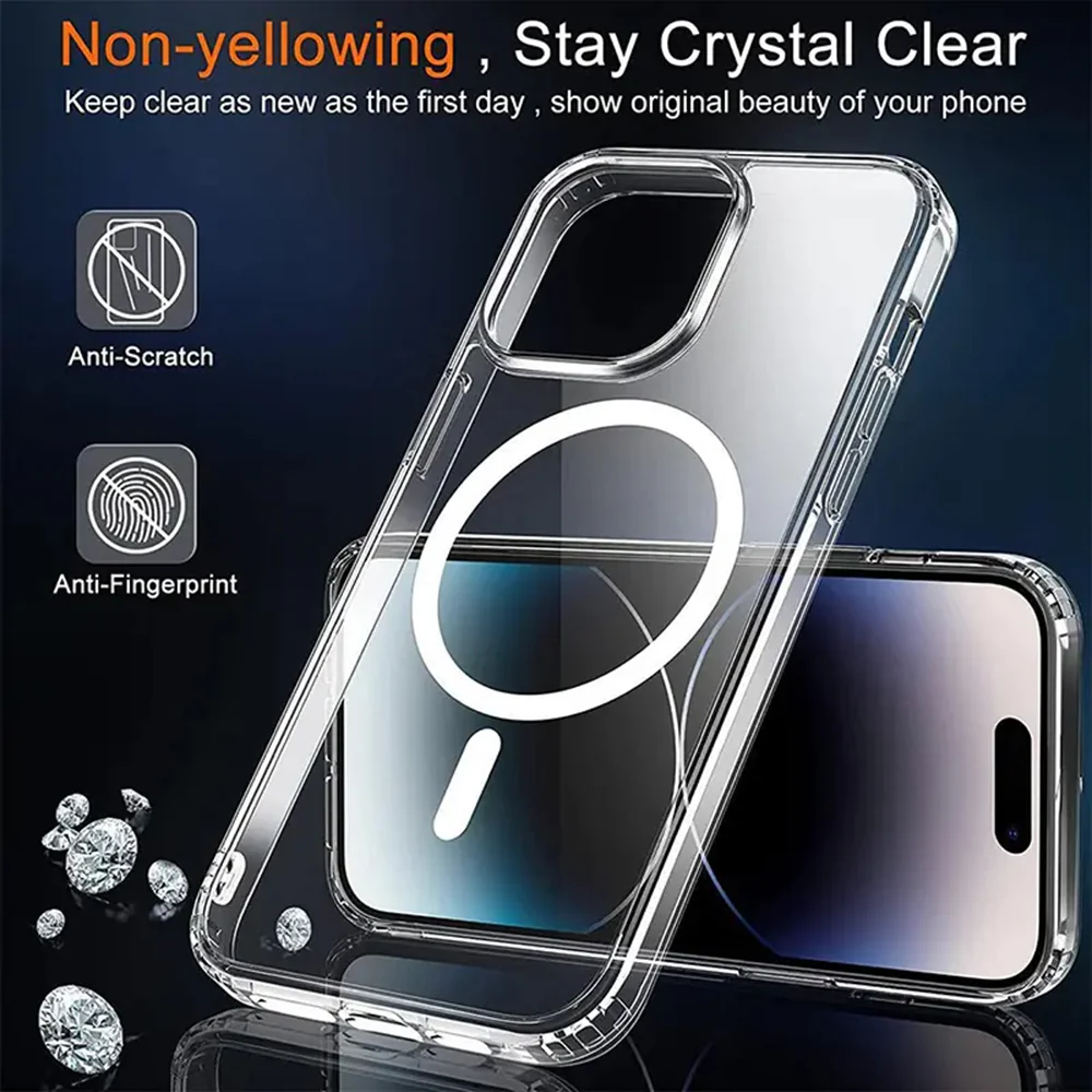 MagSafe Case for Apple iPhone 14 Pro, Techsuit, Pro, Transparent - Image 3