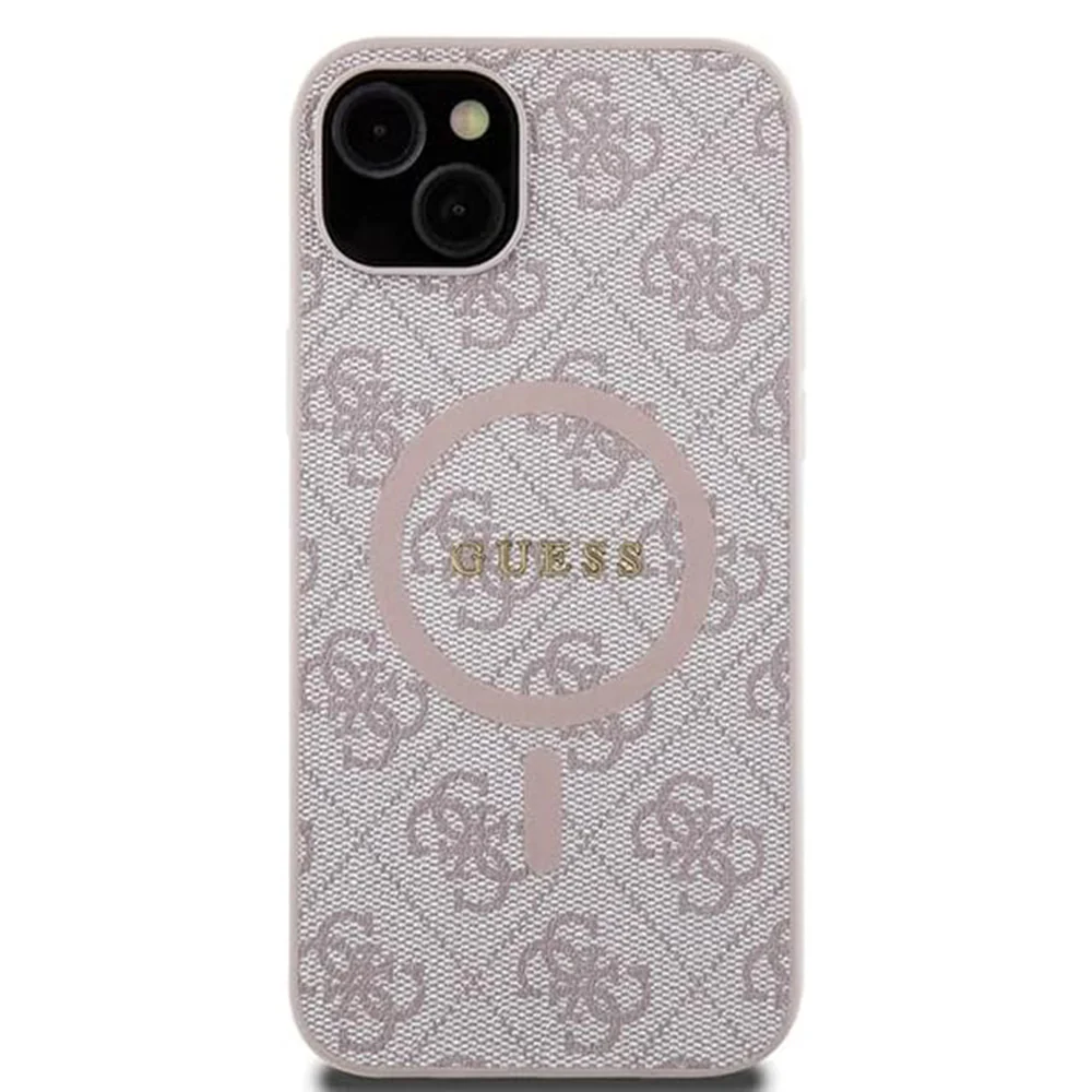 MagSafe Case for Apple iPhone 15, Guess, 4G Collection, Pink - Image 3