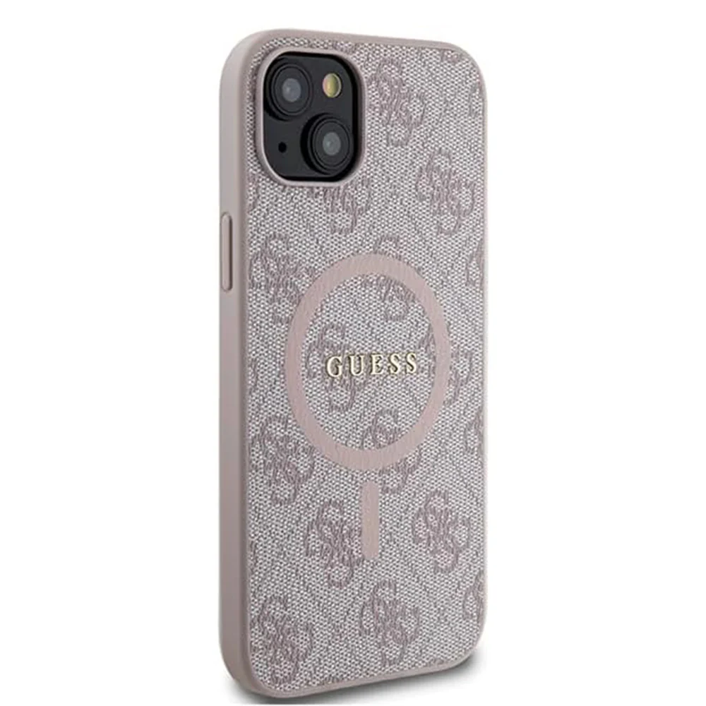 MagSafe Case for Apple iPhone 15, Guess, 4G Collection, Pink - Image 4