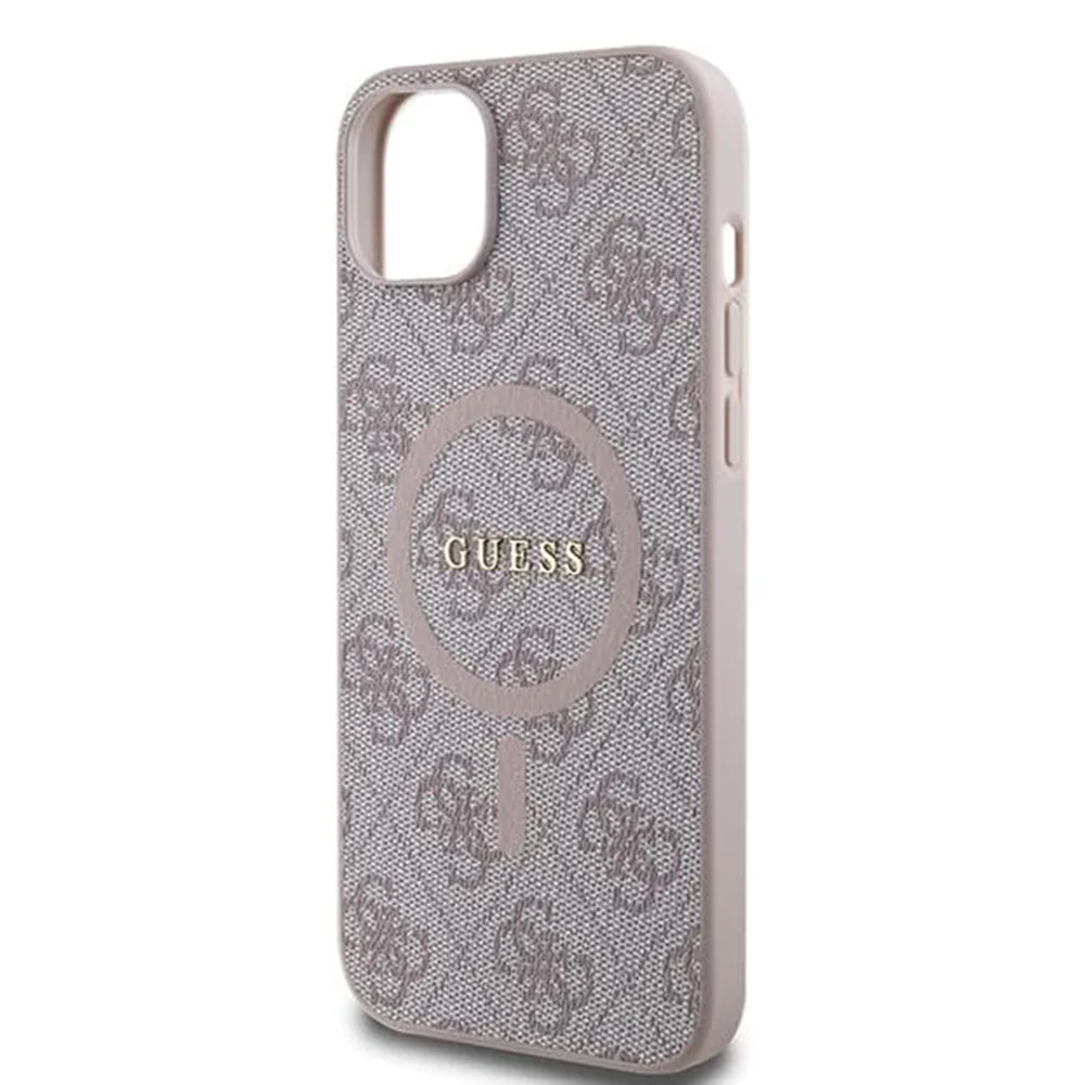 MagSafe Case for Apple iPhone 15, Guess, 4G Collection, Pink - Image 5