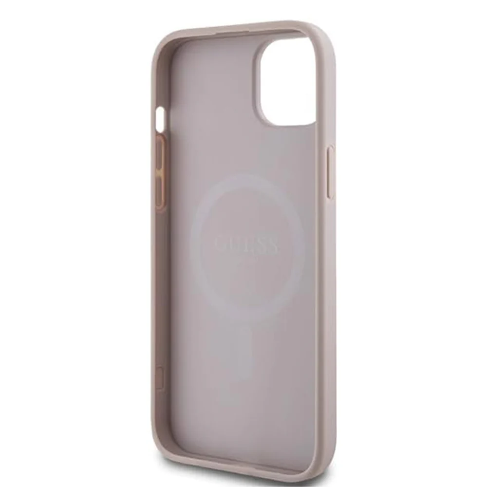 MagSafe Case for Apple iPhone 15, Guess, 4G Collection, Pink - Image 6