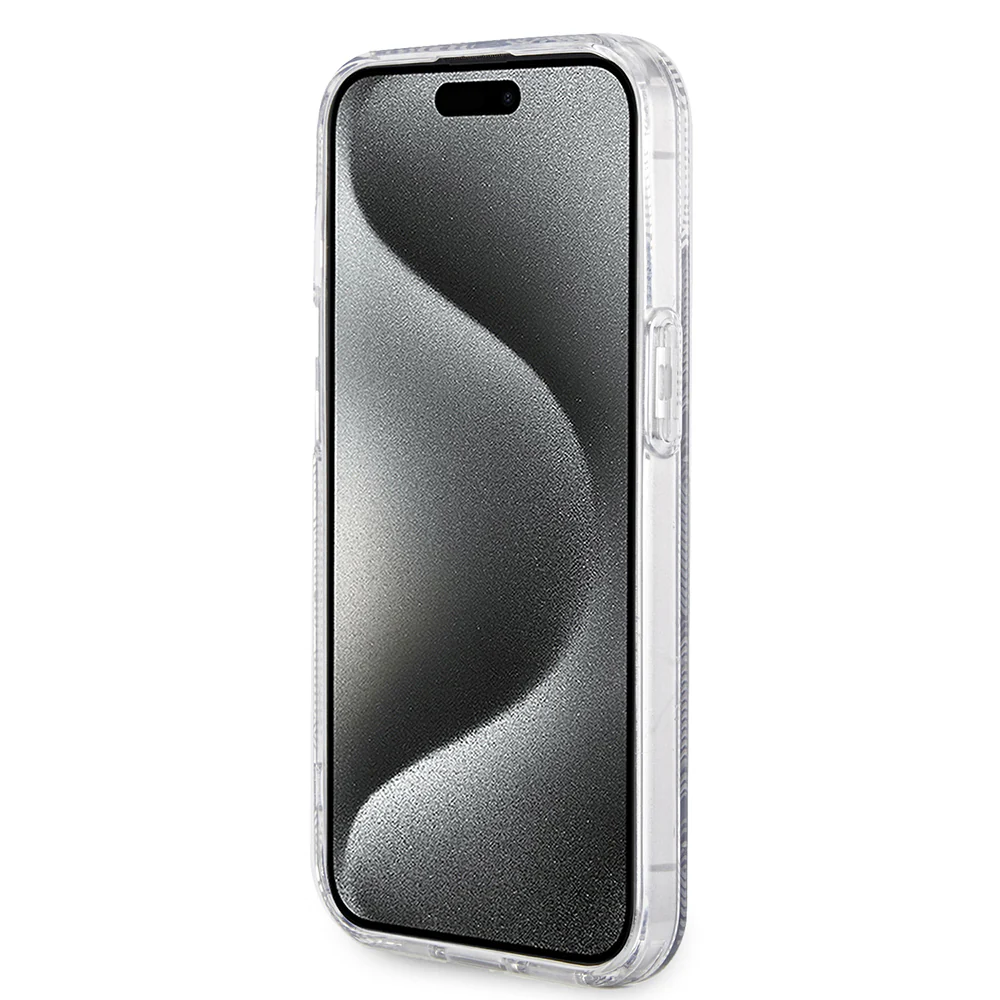 MagSafe Case for Apple iPhone 15, Guess, IML Gcube, Black - Image 2