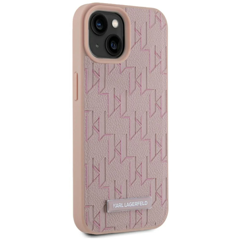 MagSafe Case for Apple iPhone 15, Karl Lagerfeld, Hot Stamp, Pink - Image 2