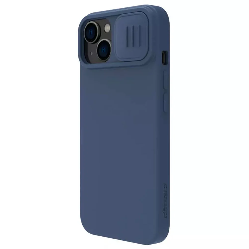 MagSafe Case for Apple iPhone 15 Plus, Nillkin, CamShield Silky, Blue - Image 4
