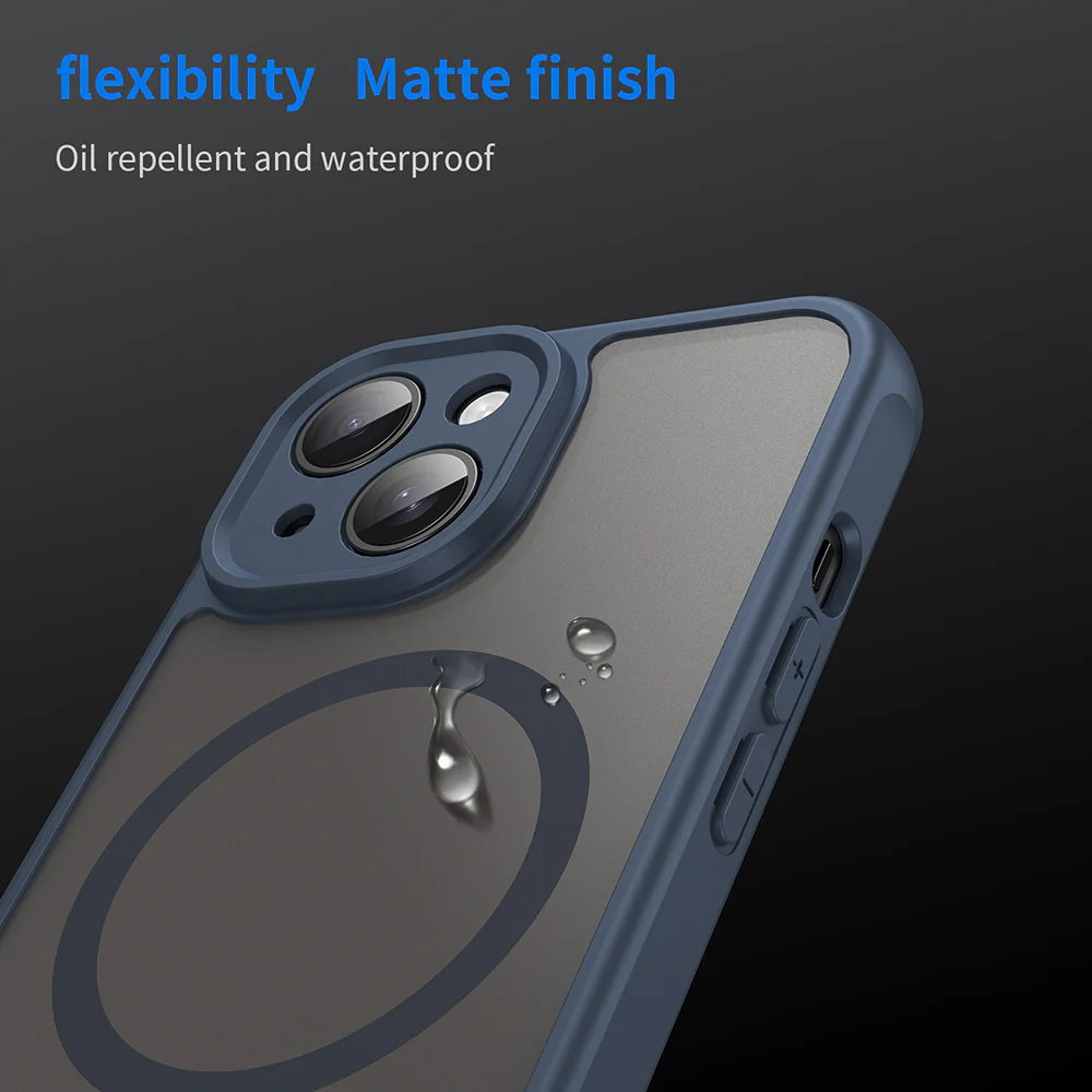 MagSafe Case for Apple iPhone 15 Plus, Techsuit, HaloFrost II, Navy Blue - Image 6