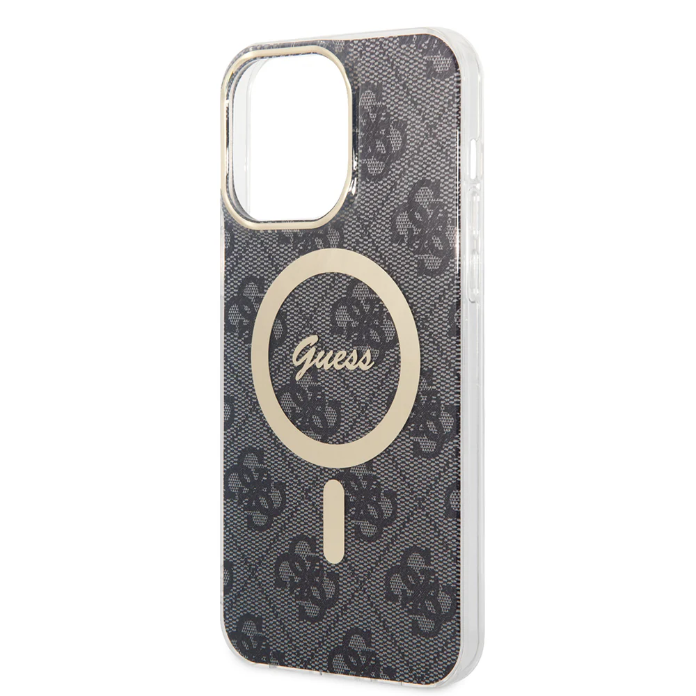 MagSafe Case for Apple iPhone 15 Pro, Guess, 4G IML, Black GUHMP15LH4STK - Image 4
