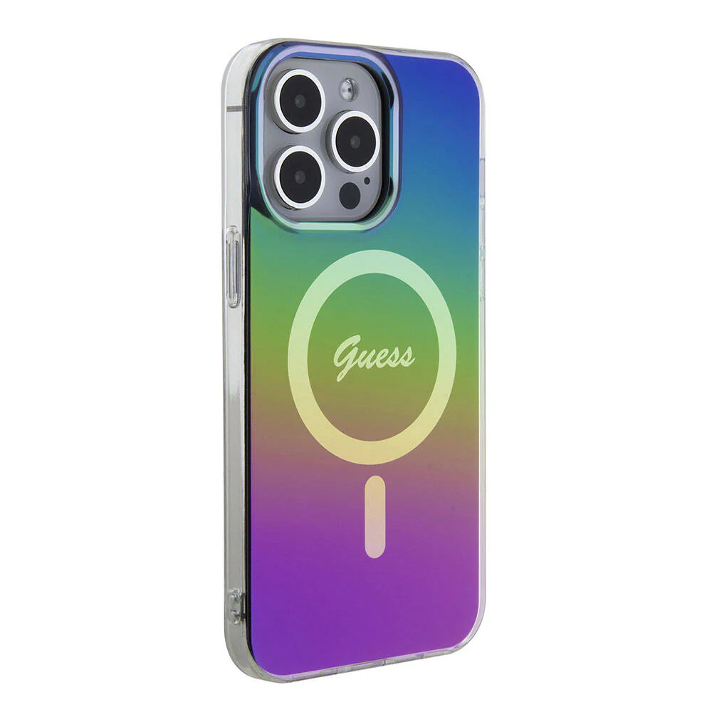 MagSafe Case for Apple iPhone 15 Pro, Guess, IML Iridescent, Multicolor - Image 4