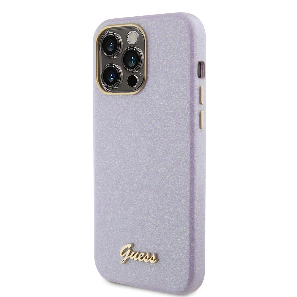 MagSafe Case for Apple iPhone 15 Pro Max, Guess, Glitter Full Wrapped, Purple GUHCP15XPGMCSL - Image 4