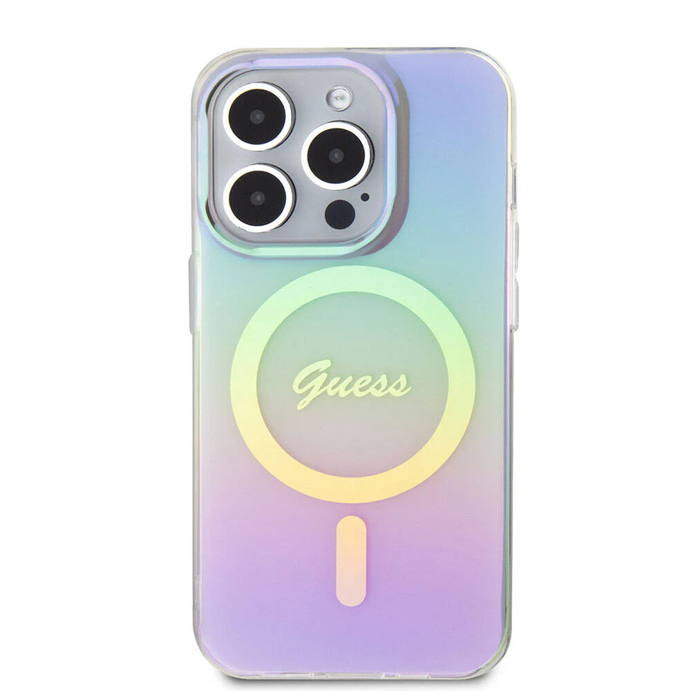 MagSafe Case for Apple iPhone 15 Pro Max, Guess, IML Iridescent, Purple - Image 5