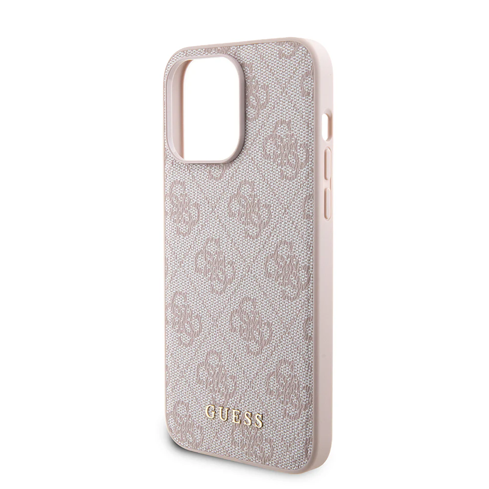 MagSafe Case for Apple iPhone 15 Pro Max, Guess, Powerbank 4G Metal Logo, Pink - Image 4