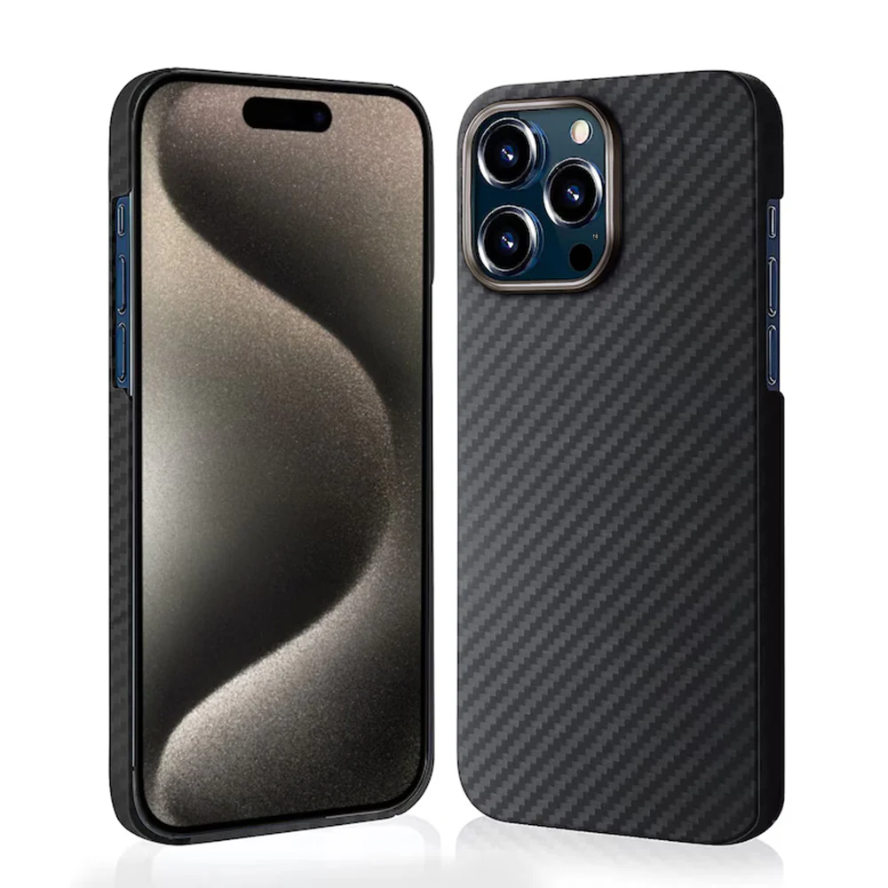MagSafe Case for Apple iPhone 15 Pro Max, Techsuit, Aramid Fiber, Black