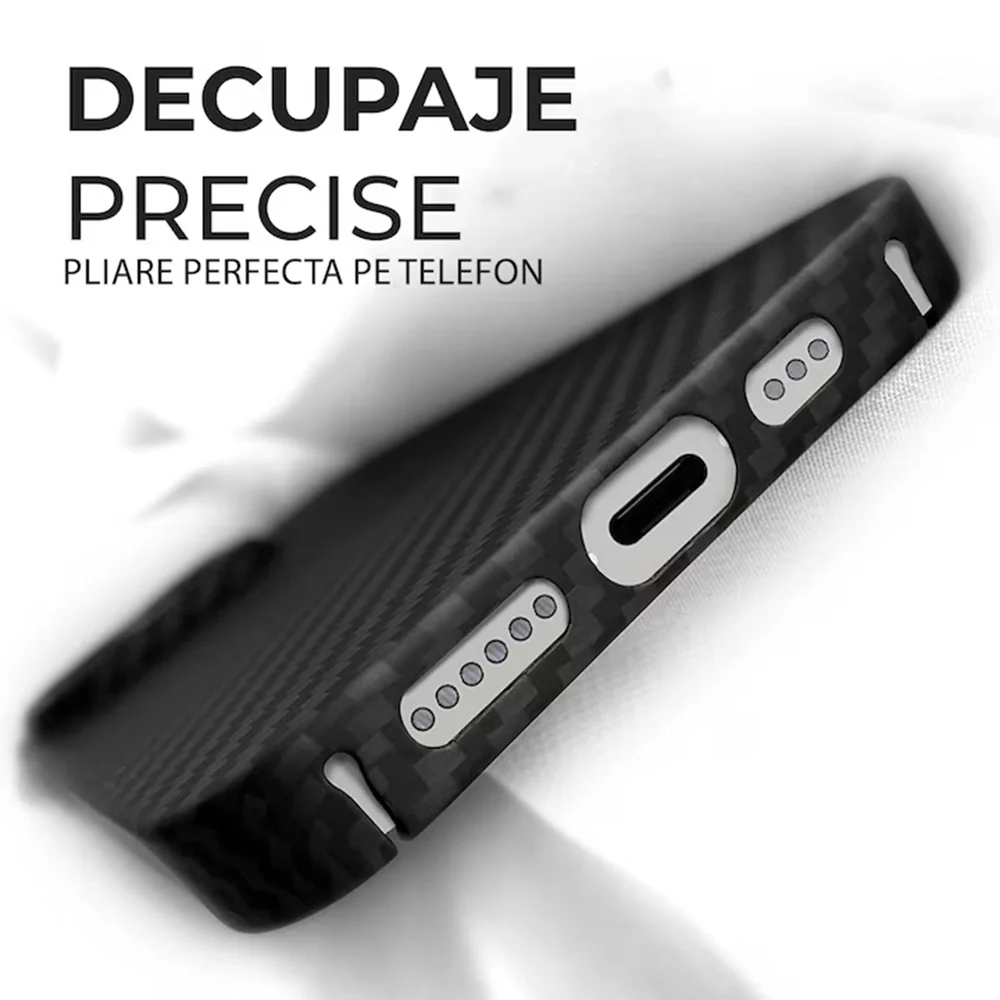 MagSafe Case for Apple iPhone 15 Pro Max, Techsuit, Aramid Fiber, Black - Image 3