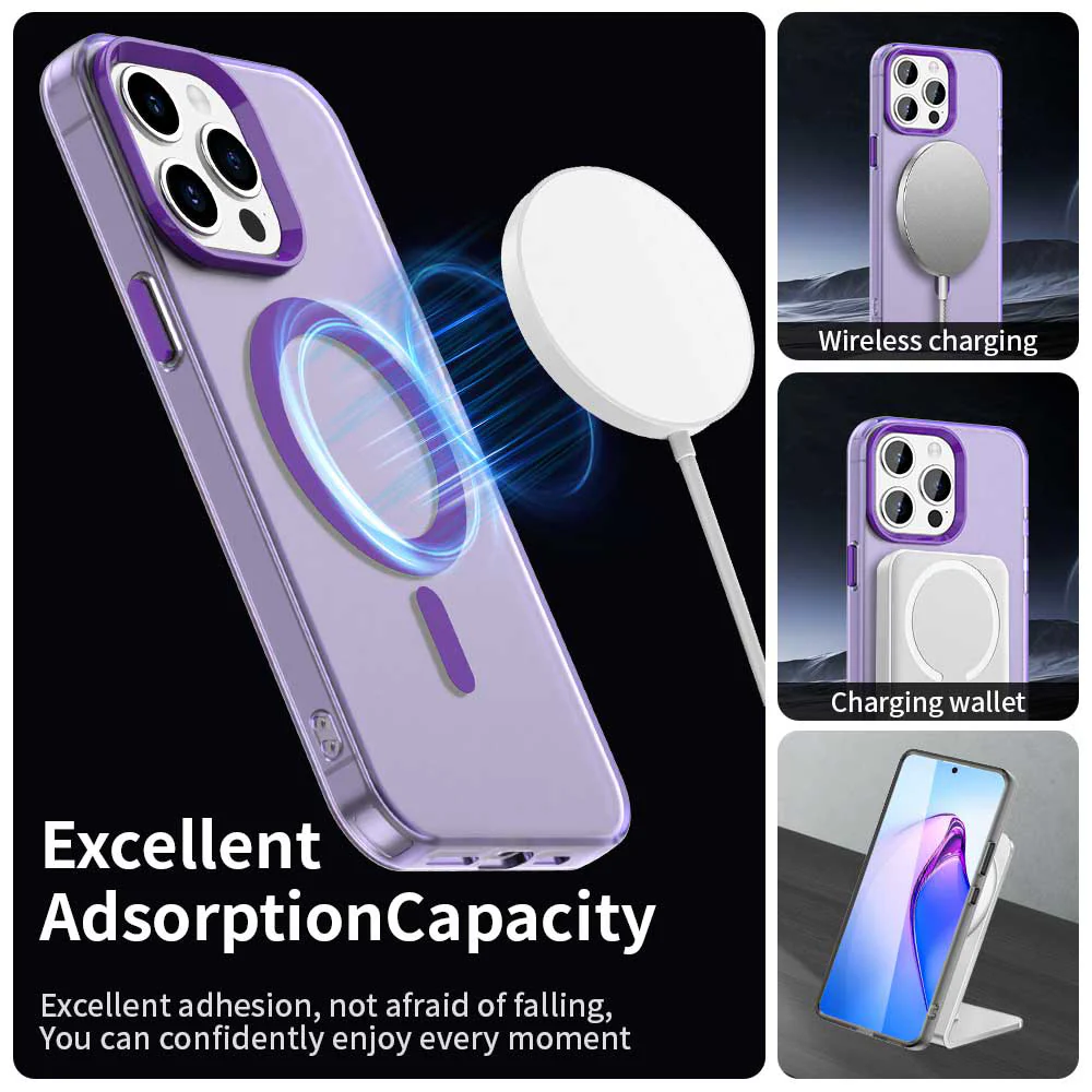 MagSafe Case for Apple iPhone 15 Pro Max, Techsuit, CandyCase, Purple - Image 5