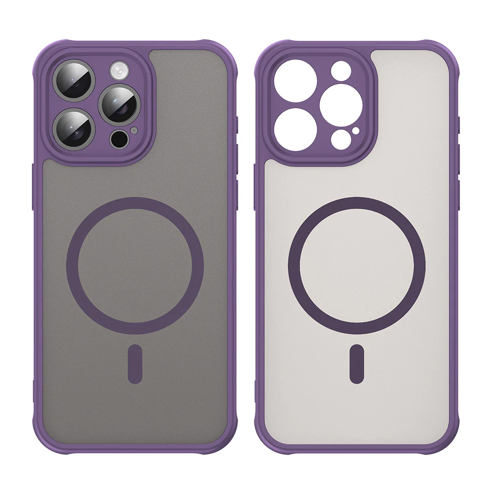 MagSafe Case for Apple iPhone 15 Pro Max, Techsuit, HaloFrost II, Purple - Image 2