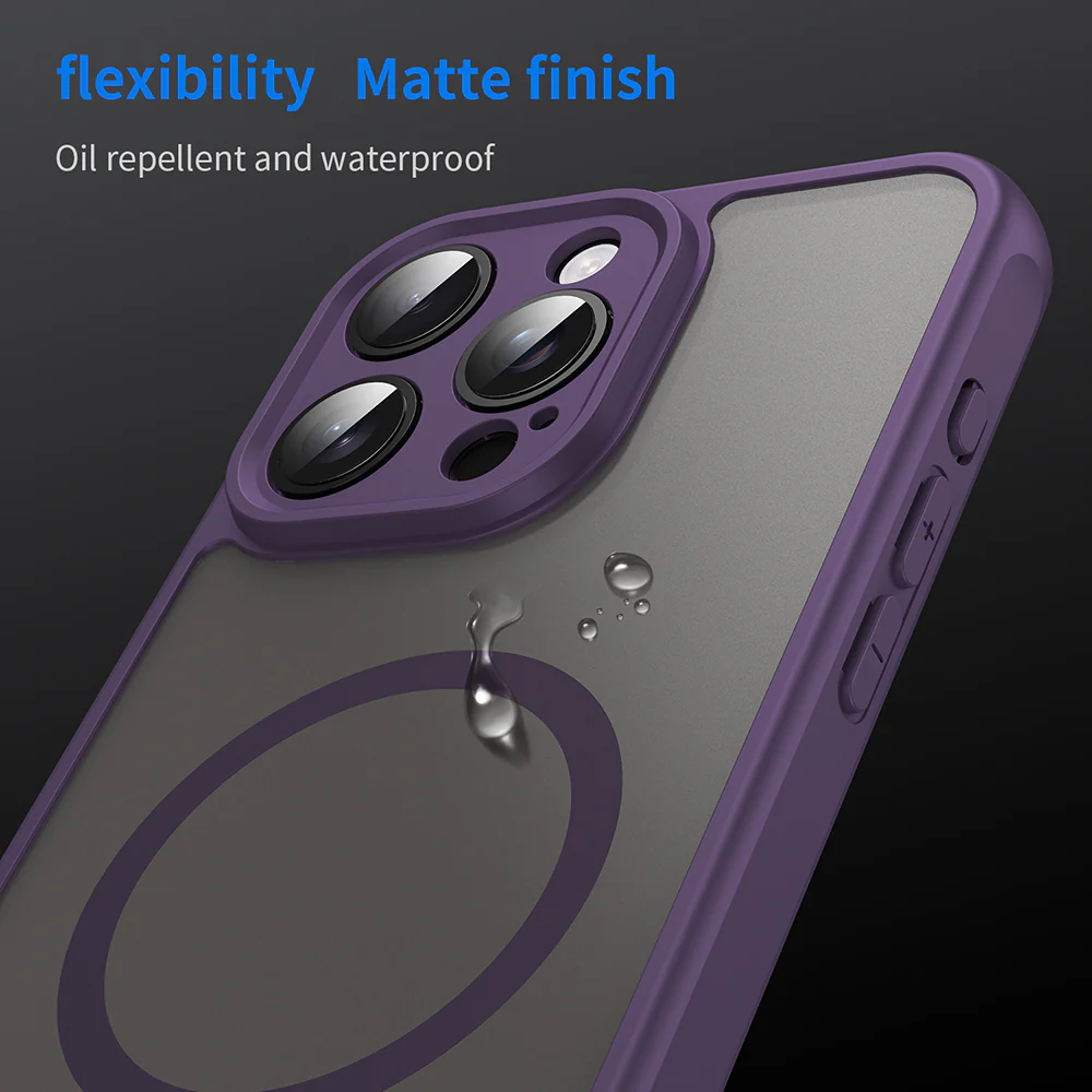 MagSafe Case for Apple iPhone 15 Pro Max, Techsuit, HaloFrost II, Purple - Image 6