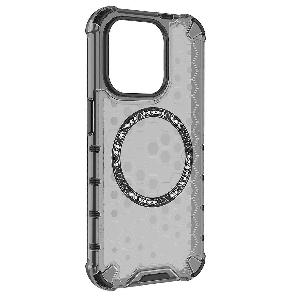 MagSafe Case for Apple iPhone 15 Pro Max, Techsuit, HoneyComb Shield, Black - Image 3