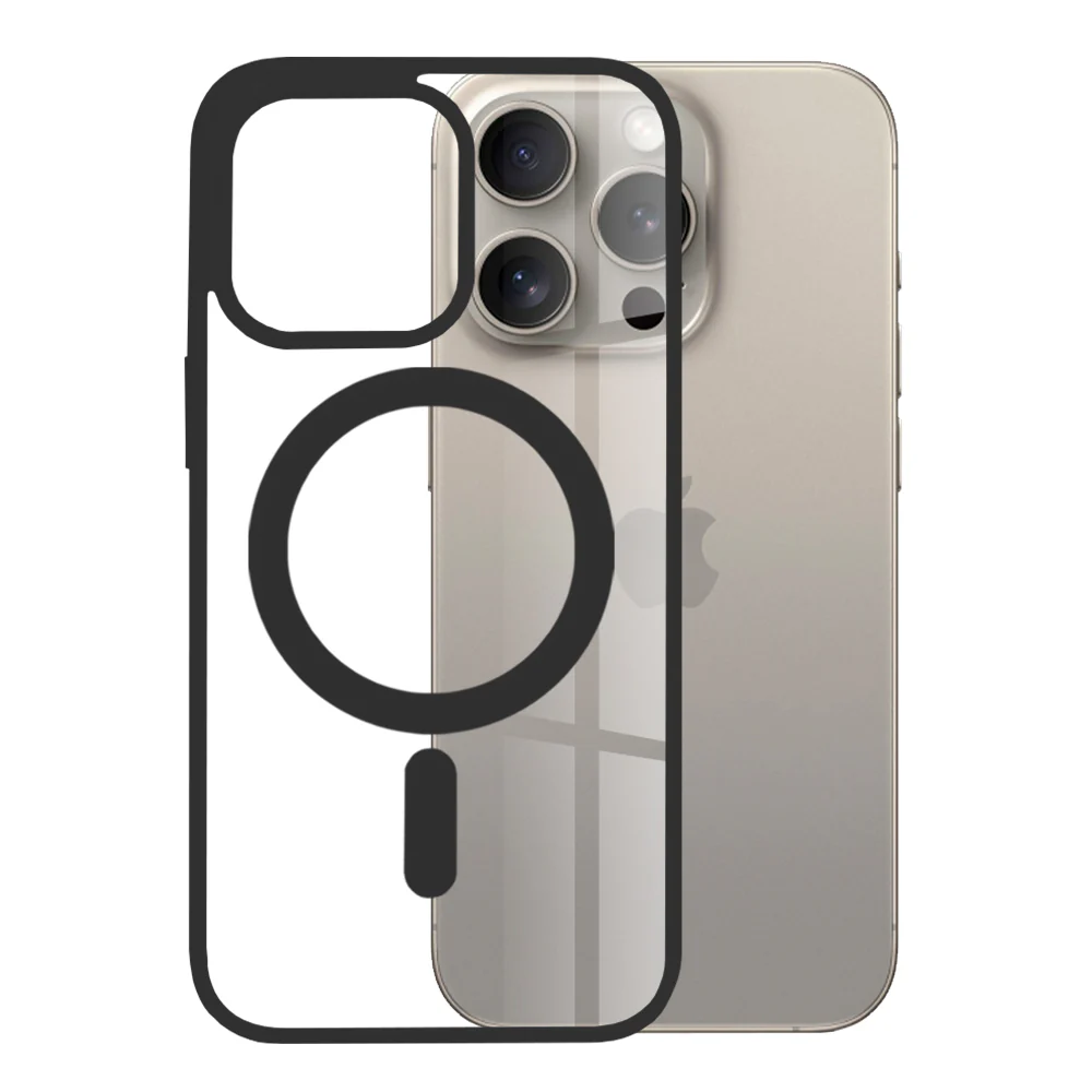 MagSafe Case for Apple iPhone 15 Pro Max, Techsuit, Pro, Black