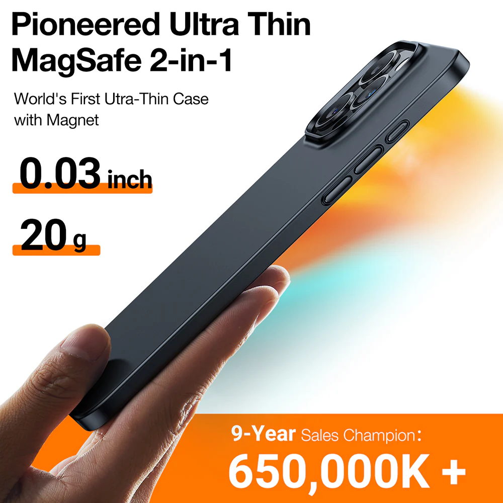 MagSafe Case for Apple iPhone 15 Pro Max, Torras, OriginFit, Black - Image 4