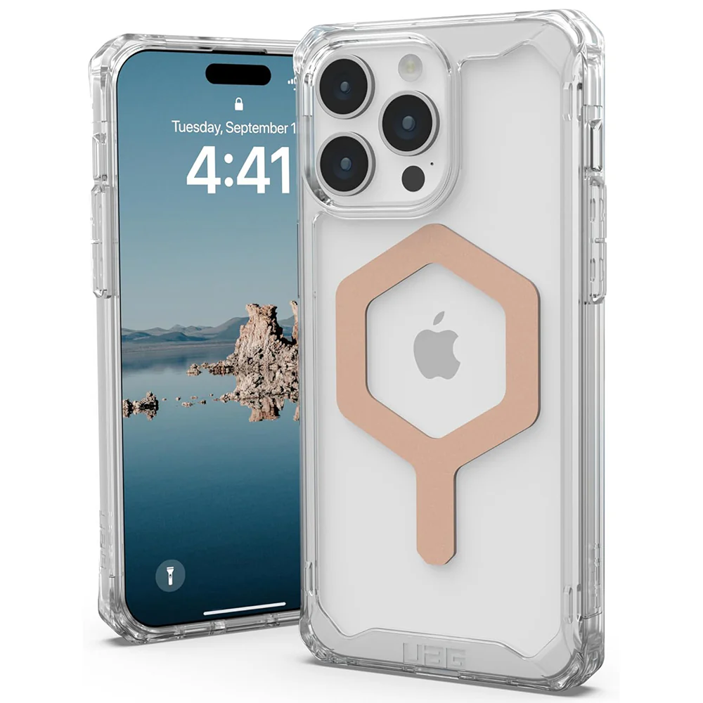 MagSafe Case for Apple iPhone 15 Pro Max, Urban Armor Gear, Plyo, Rose Gold - Image 2