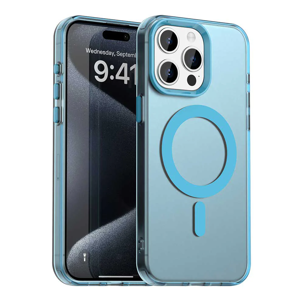 MagSafe Case for Apple iPhone 15 Pro, Techsuit, CandyCase, Blue