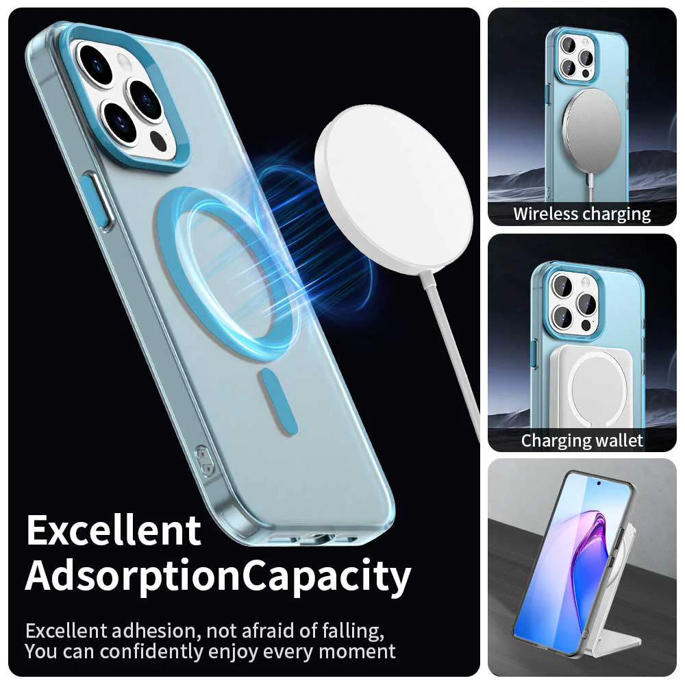 MagSafe Case for Apple iPhone 15 Pro, Techsuit, CandyCase, Blue - Image 3